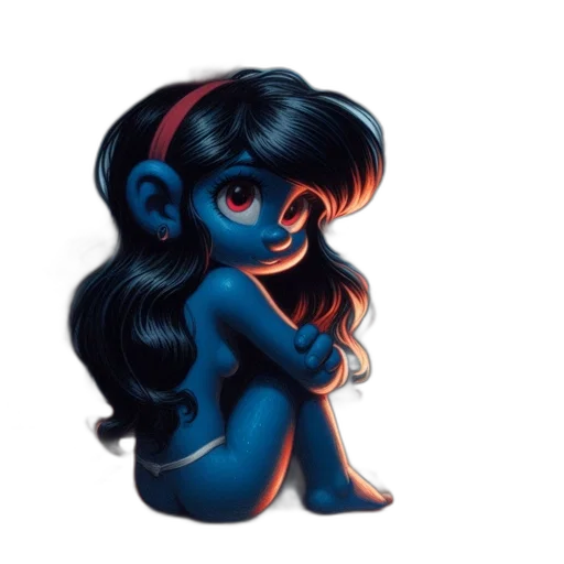 hair, creature, dress, fantasy art transparent PNG cut-out