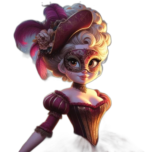 mask, crown, dress, face transparent PNG cut-out