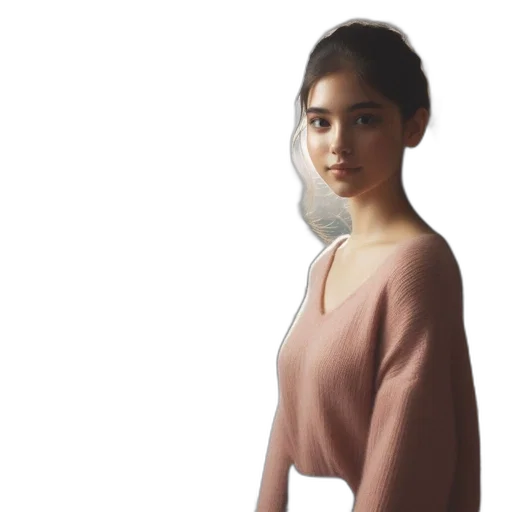 dress, jacket, jewelry, photorealistic transparent PNG cut-out