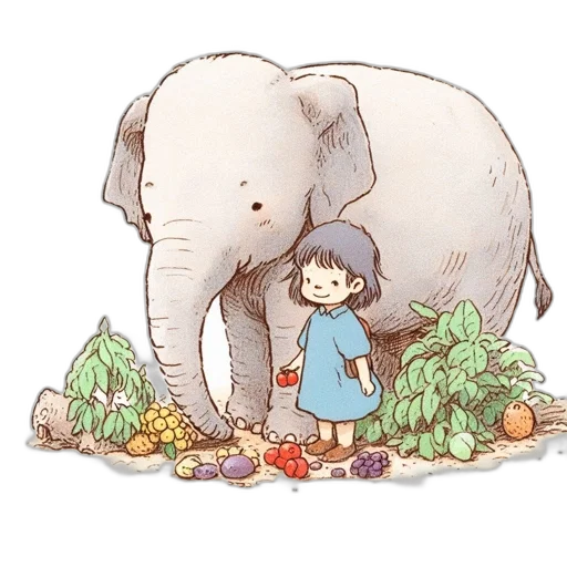 animal, food, watercolor, concept art transparent PNG cut-out