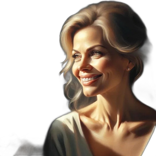 face, crown, photorealistic, oil painting transparent PNG cut-out