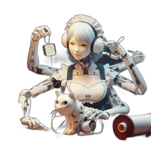 robot, weapon, concept art, cyberpunk transparent PNG cut-out