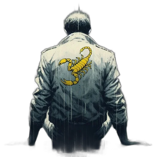 jacket, dragon, weapon, creature transparent PNG cut-out