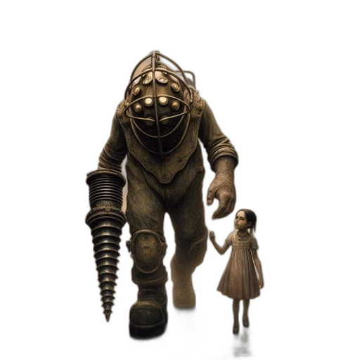 creature, robot, mask, staff transparent PNG cut-out