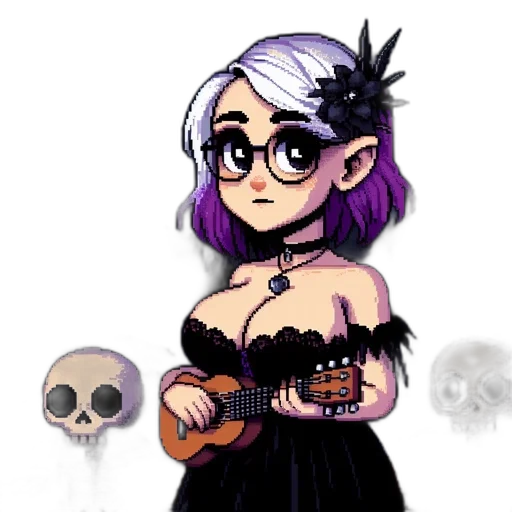 dress, cartoon, pixel art, concept art transparent PNG cut-out