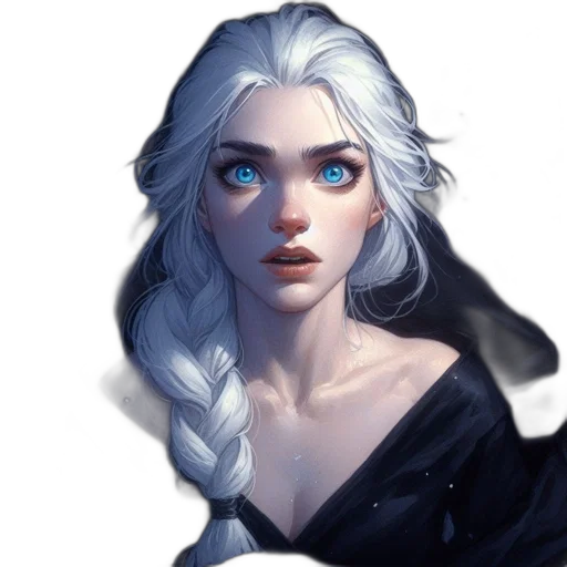face, dragon, dress, fantasy art transparent PNG cut-out