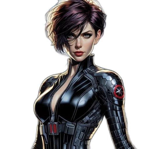 comic book art, concept art, cartoon, cyberpunk transparent PNG cut-out