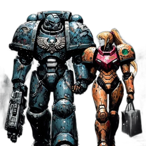 robot, concept art, comic book art, cyberpunk transparent PNG cut-out