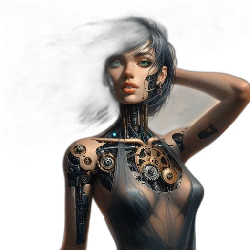 robot, jewelry, dress, weapon transparent PNG cut-out