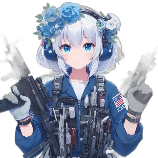 weapon, robot, staff, jacket transparent PNG cut-out