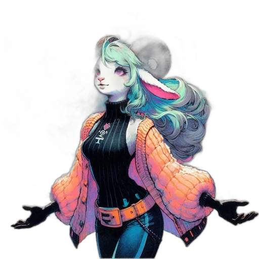 jacket, dress, hair, concept art transparent PNG cut-out