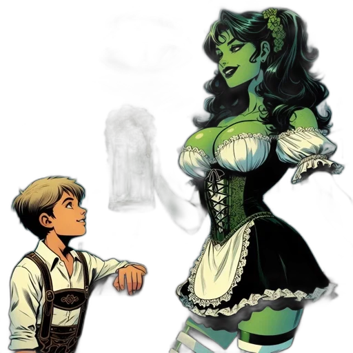 dress, comic book art, concept art, fantasy art transparent PNG cut-out
