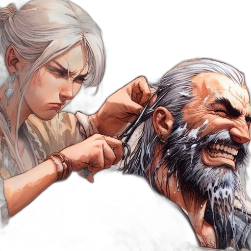 face, concept art, fantasy art, comic book art transparent PNG cut-out