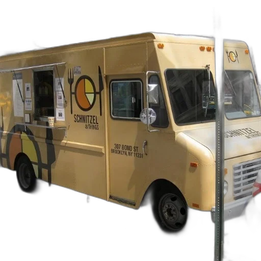 food, 3d render, yellow, truck transparent PNG cut-out