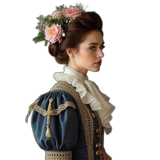 dress, crown, jacket, face transparent PNG cut-out
