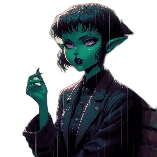 staff, jacket, creature, face transparent PNG cut-out