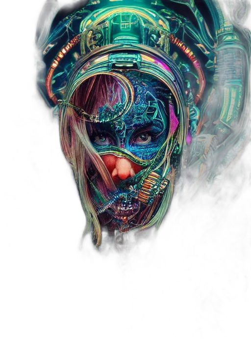 mask, face, robot, creature transparent PNG cut-out