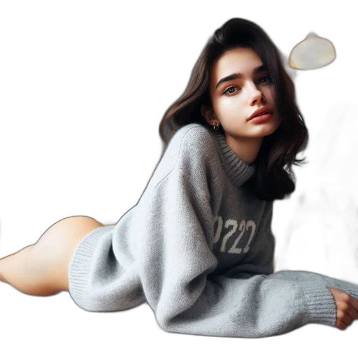 jacket, dress, shoes, face transparent PNG cut-out