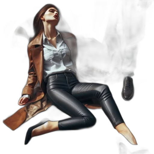 jacket, shoes, concept art, photorealistic transparent PNG cut-out