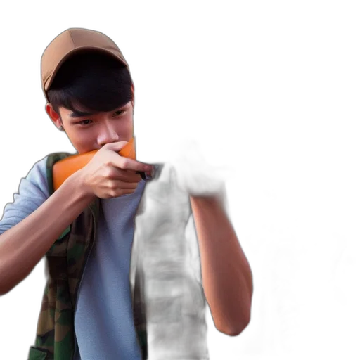 food, weapon, 3d render, photorealistic transparent PNG cut-out