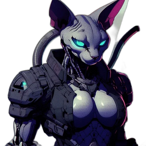 robot, animal, weapon, cyberpunk transparent PNG cut-out