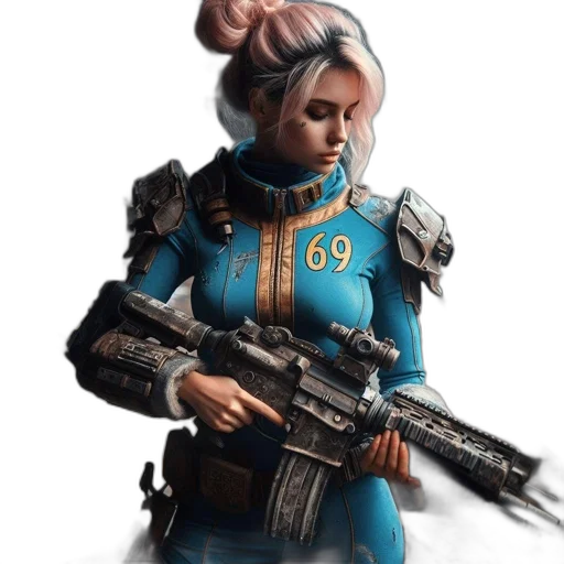 weapon, staff, robot, jacket transparent PNG cut-out