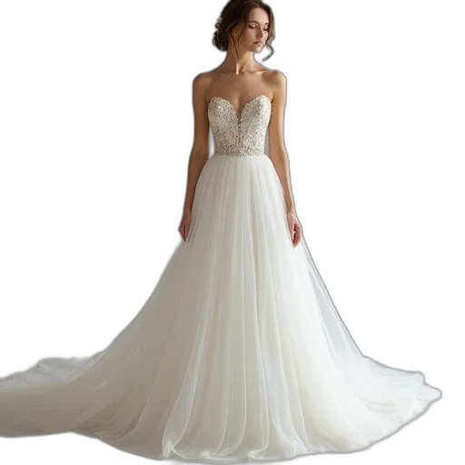 dress, line, strapless, chapel transparent PNG cut-out