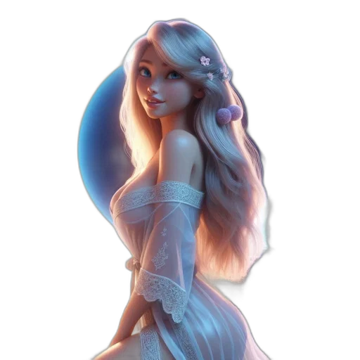 dress, staff, concept art, fantasy art transparent PNG cut-out