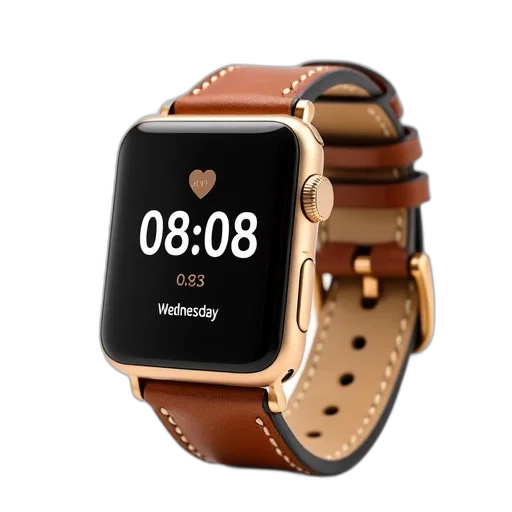 jewelry, 3d render, gold, smartwatch transparent PNG cut-out
