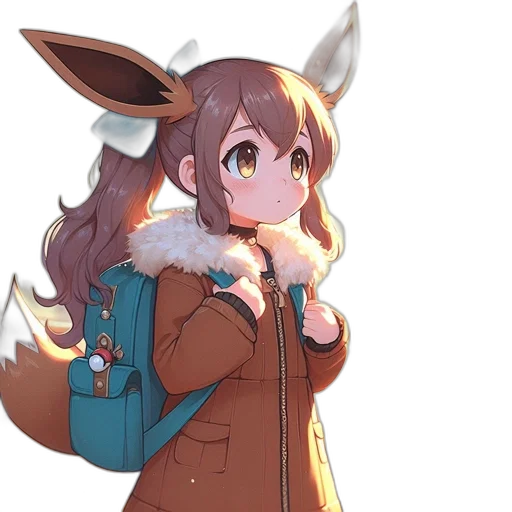 jacket, staff, creature, animal transparent PNG cut-out
