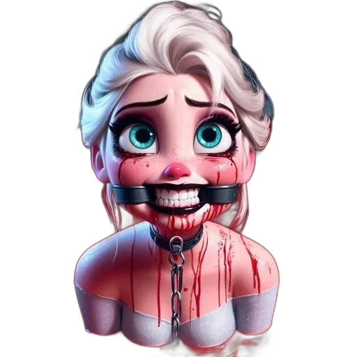 creature, face, mask, 3d render transparent PNG cut-out
