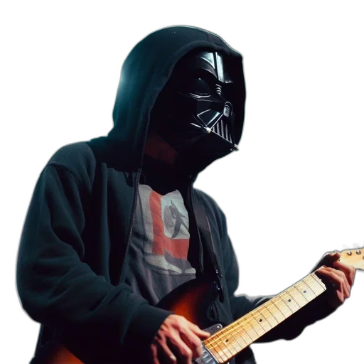 jacket, mask, weapon, staff transparent PNG cut-out