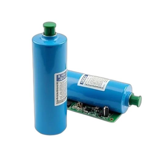 bottle, two, identical, blue transparent PNG cut-out