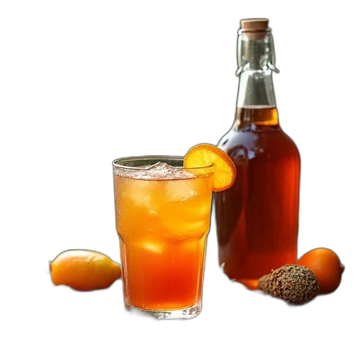 bottle, food, photorealistic, 3d render transparent PNG cut-out