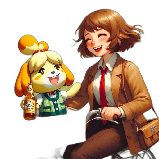 jacket, animal, staff, robot transparent PNG cut-out