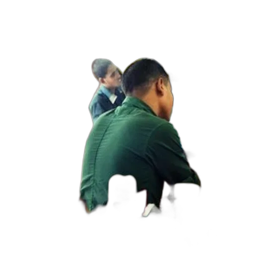 jacket, staff, hat, face transparent PNG cut-out