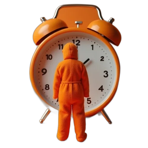 staff, 3d render, orange, guy transparent PNG cut-out