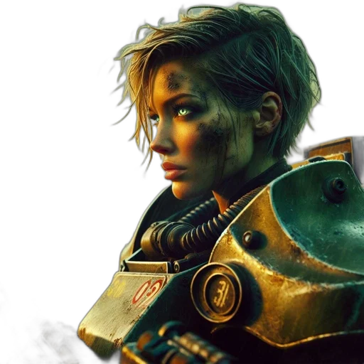 robot, concept art, cyberpunk, fantasy art transparent PNG cut-out
