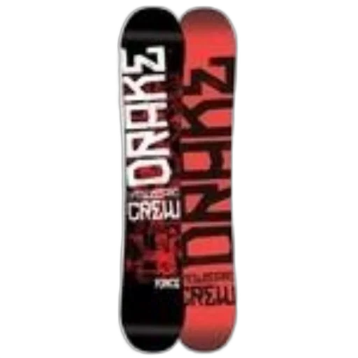 snowboard, black, red, design transparent PNG cut-out