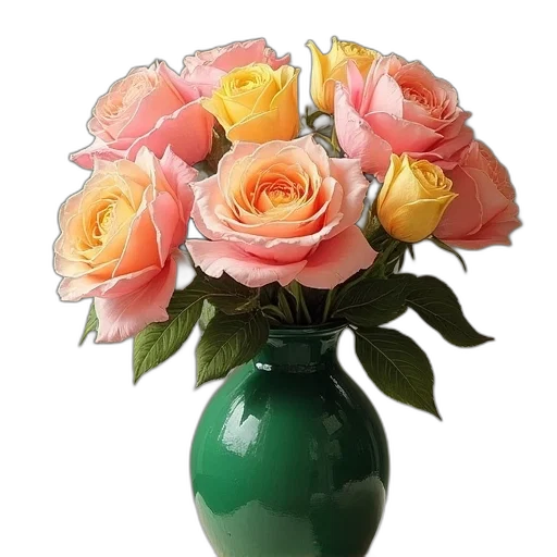 flower, crown, photorealistic, 3d render transparent PNG cut-out