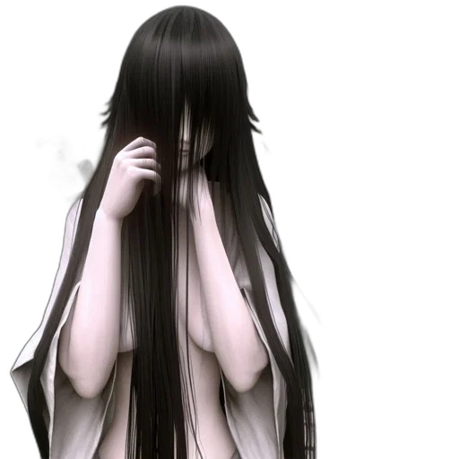 hair, dress, mask, creature transparent PNG cut-out