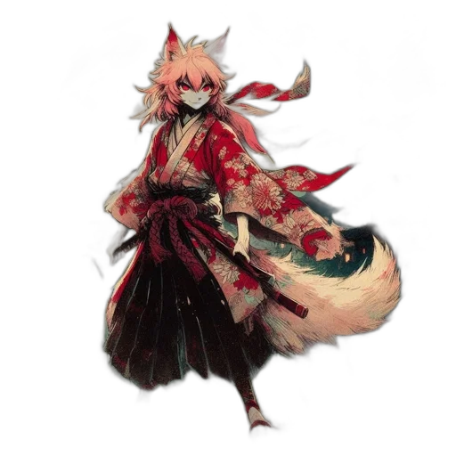dragon, staff, creature, dress transparent PNG cut-out