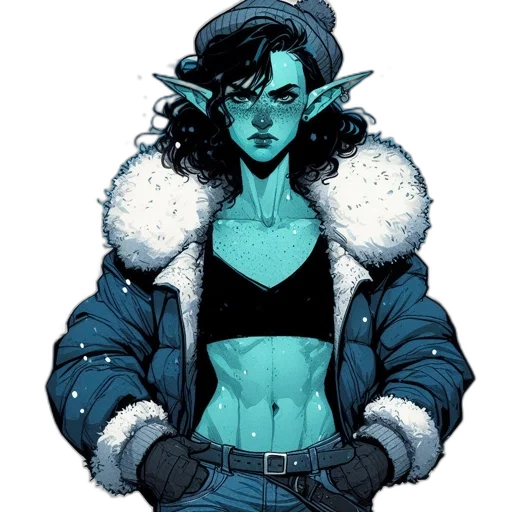 jacket, comic book art, cyberpunk, concept art transparent PNG cut-out