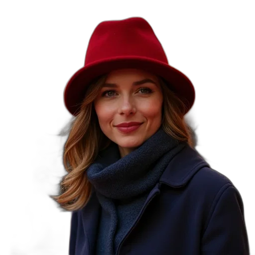 hat, jacket, staff, face transparent PNG cut-out