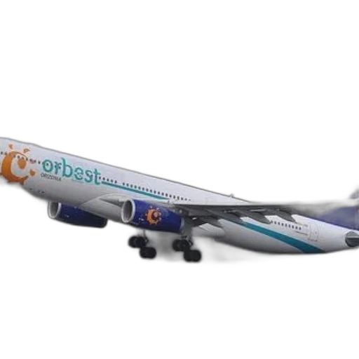 3d render, photorealistic, white, airplane transparent PNG cut-out
