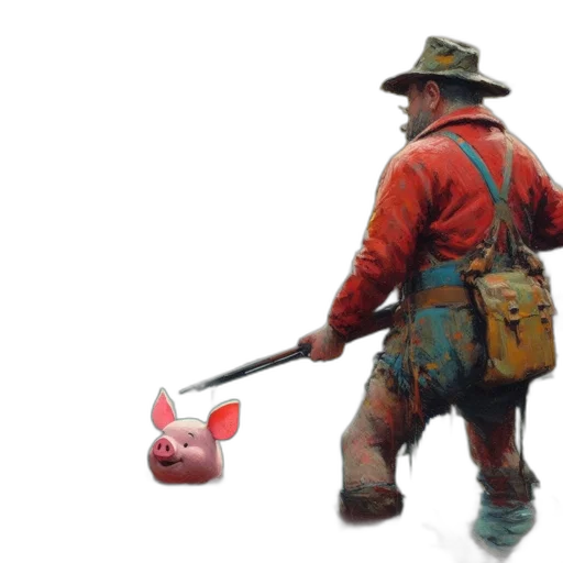 staff, weapon, hat, animal transparent PNG cut-out