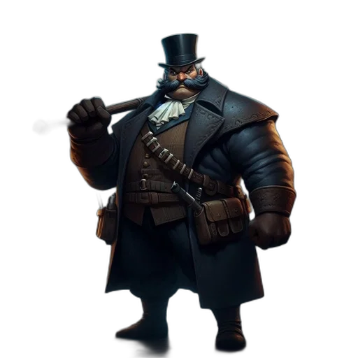 staff, hat, weapon, jacket transparent PNG cut-out