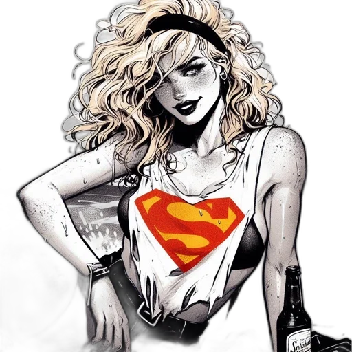 comic book art, cartoon, concept art, watercolor transparent PNG cut-out