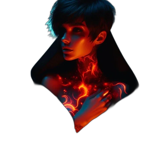 face, jacket, dragon, mask transparent PNG cut-out