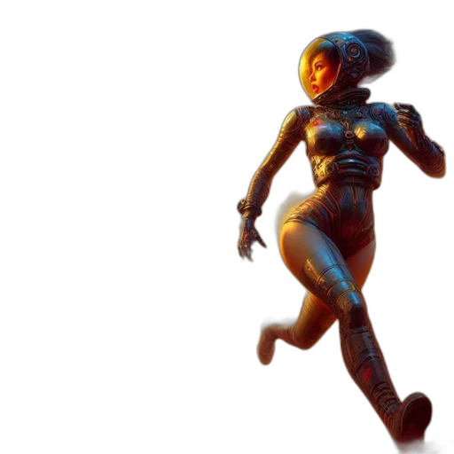 robot, concept art, 3d render, comic book art transparent PNG cut-out